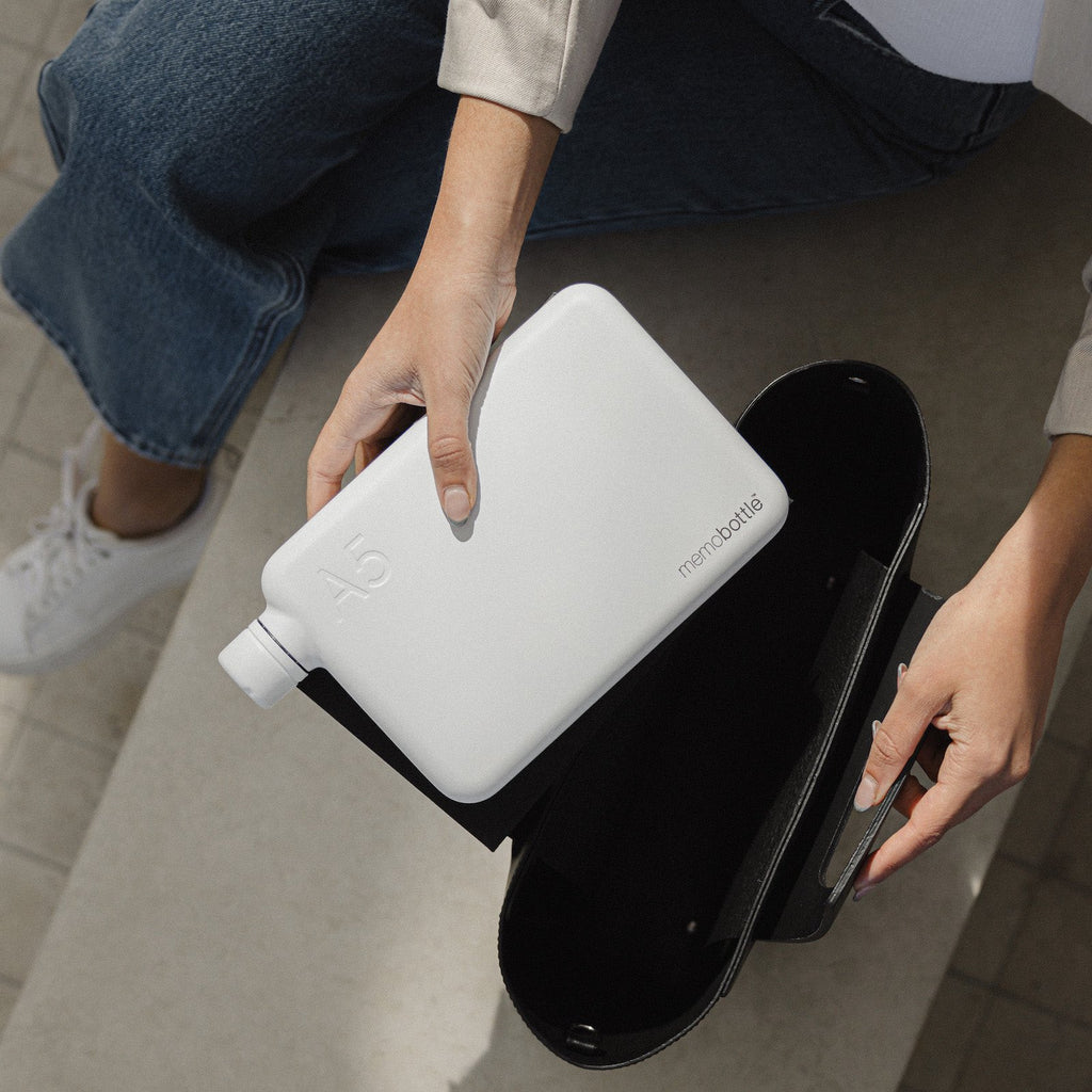 MemoBottle A5 Stainless Steel | Oscar Worthy Flat Bottle