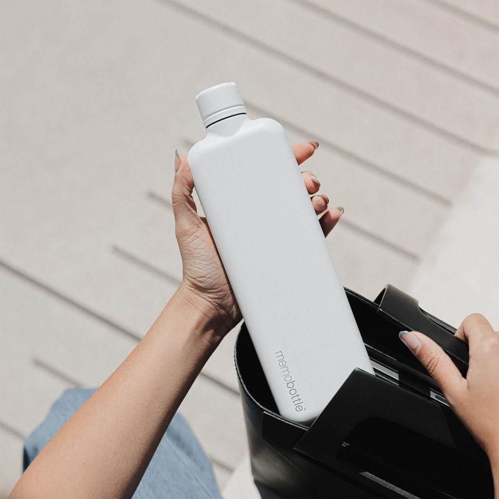 MemoBottle Slim Stainless Steel | Oscar Worthy Flat Bottle