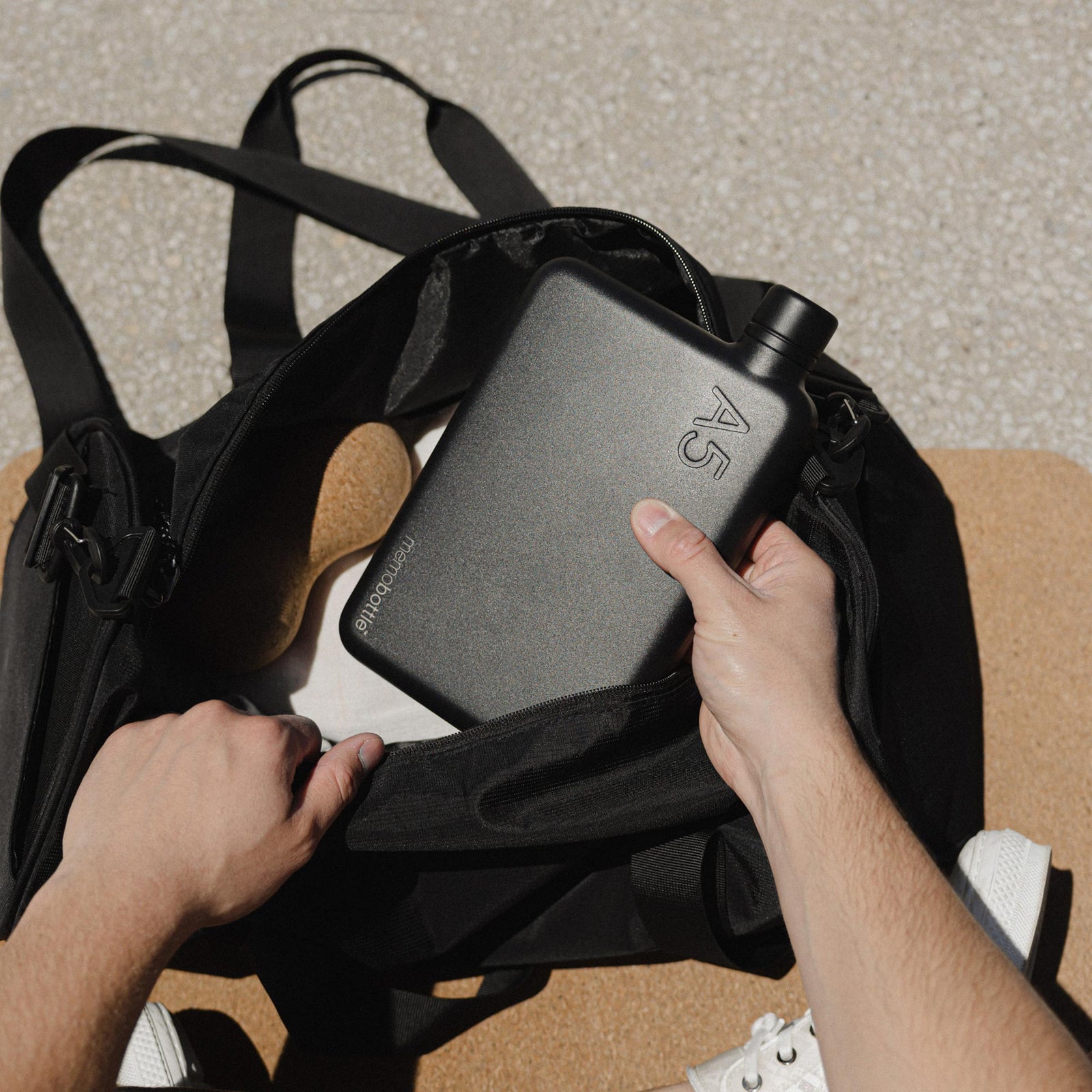 MemoBottle A5 Stainless Steel | Oscar Worthy Flat Bottle