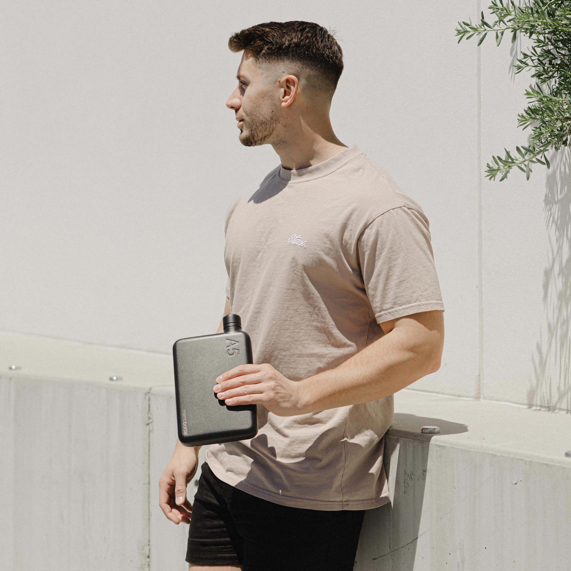 MemoBottle A5 Stainless Steel | Oscar Worthy Flat Bottle