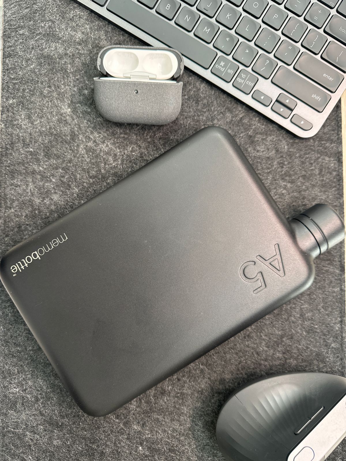 MemoBottle A5 Stainless Steel | Oscar Worthy Flat Bottle