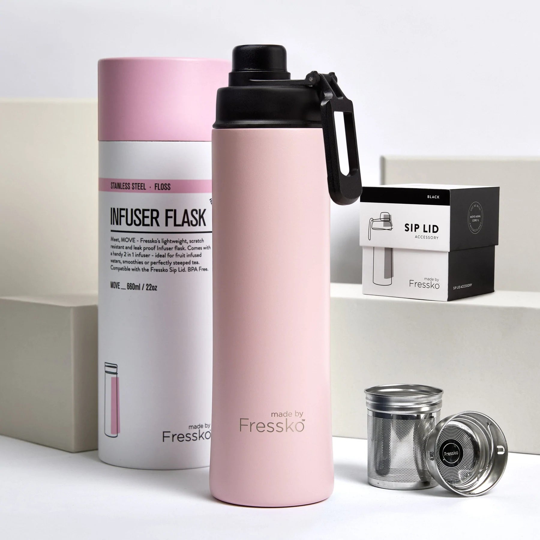 Made by Fressko Insulated Stainless Steel Drink Bottle - MOVE 22oz