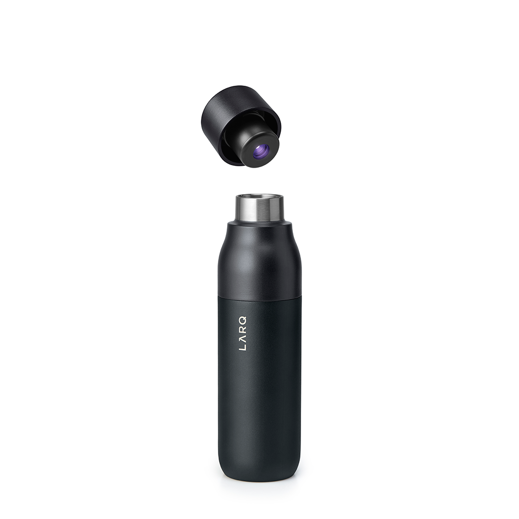 LARQ Bottle PureVis- Self Cleaning and Insulated - Obsidian Black 25 oz /  740 ml