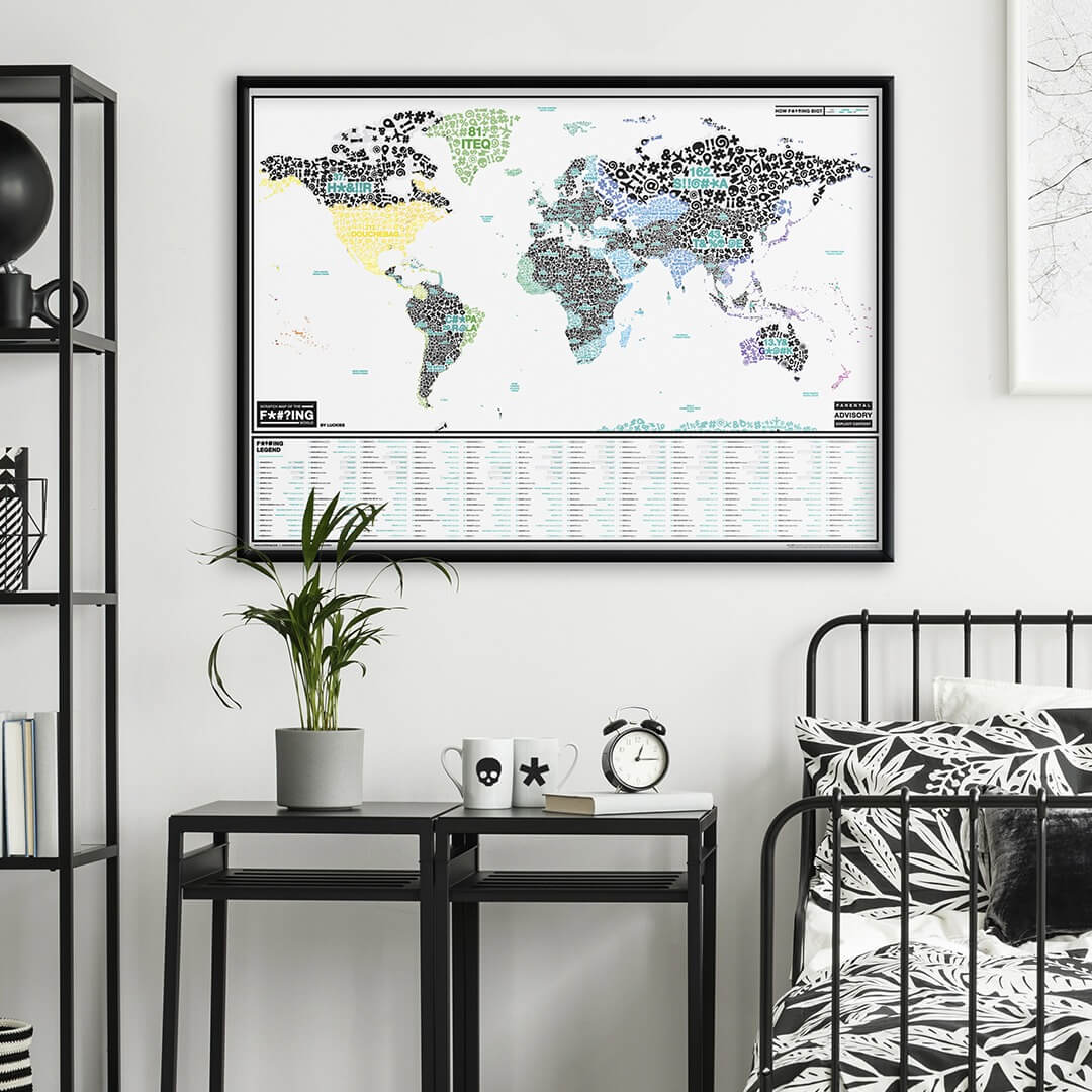 Scratch Map Of The F*#?Ing World | LUCKIES OF LONDON
