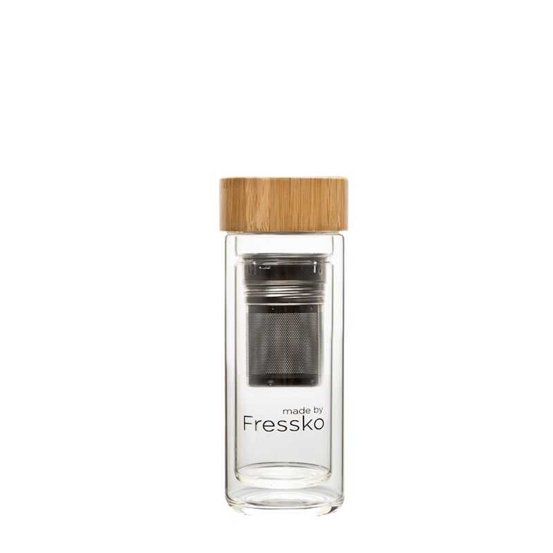 Made by Fressko Insulated Glass Bottle &amp; Tea/Fruit Infuser