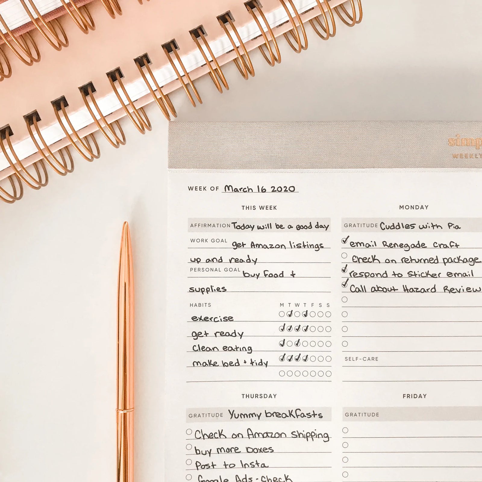 Work-Life Balance Planning Pad | Simple Self